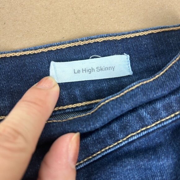 Frame Le High Skinny Jeans Womens 29 Blue Split Ankle Five Pocket - Picture 4 of 12